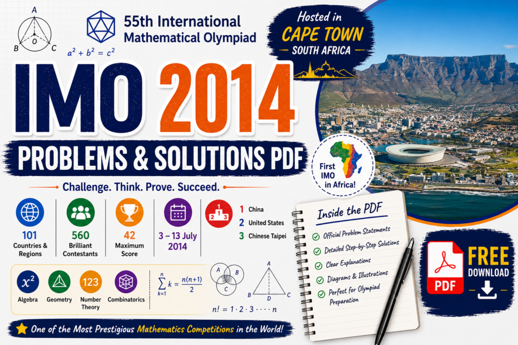 IMO 2014 Problems and Solutions PDF – Complete Guide, Competition Overview & Free Download imo2014 mathsolympiadproblem