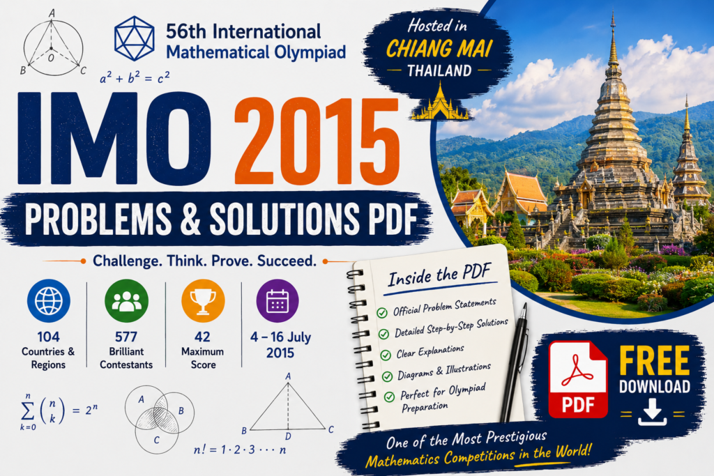 IMO 2015 Problems and Solutions PDF – Complete Guide, Competition Overview & Free Download imo2015matholympiadprobem